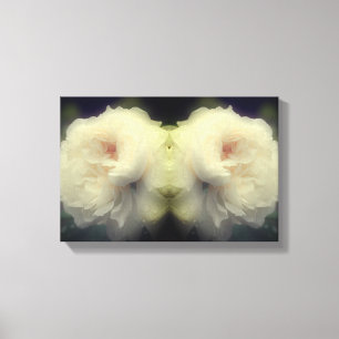 Vit ros blomma i Abstrakten Bloom Canvastryck