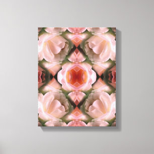 Vit ros Blommigt Abstrakt Art Toning Canvastryck