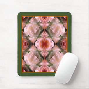 Vit ros Blommigt Abstrakt Art Toning Musmatta