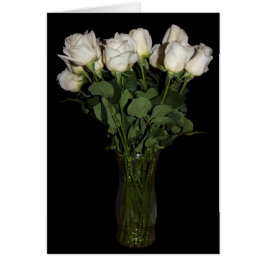 Vit ros Blommigt Blomsterfotografi Hälsningskort