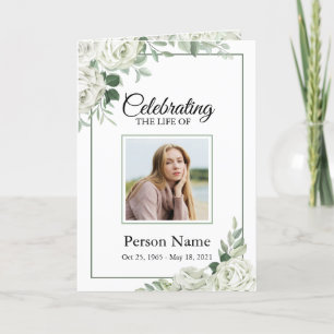 Vit ros Blommigt - mall för underligt program