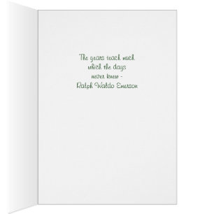 Vit ros Bokeh Emerson Quote OBS Kort
