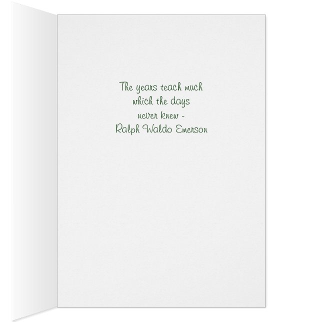 Vit ros Bokeh Emerson Quote OBS Kort (Insidan (Höger))