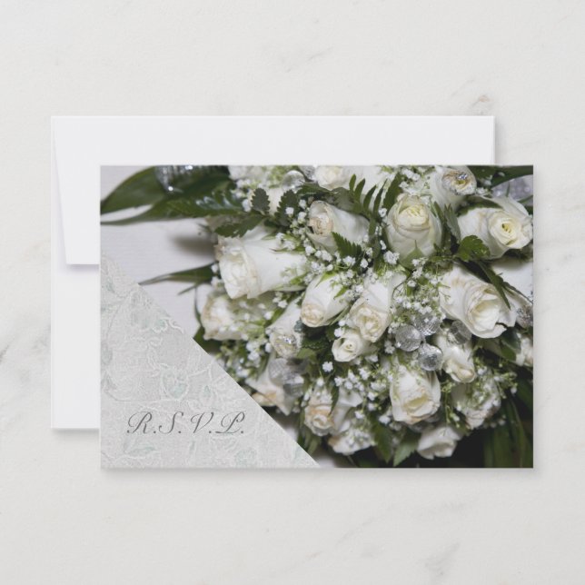 Vit ros Bouquet Bröllop OSA (Framsida)