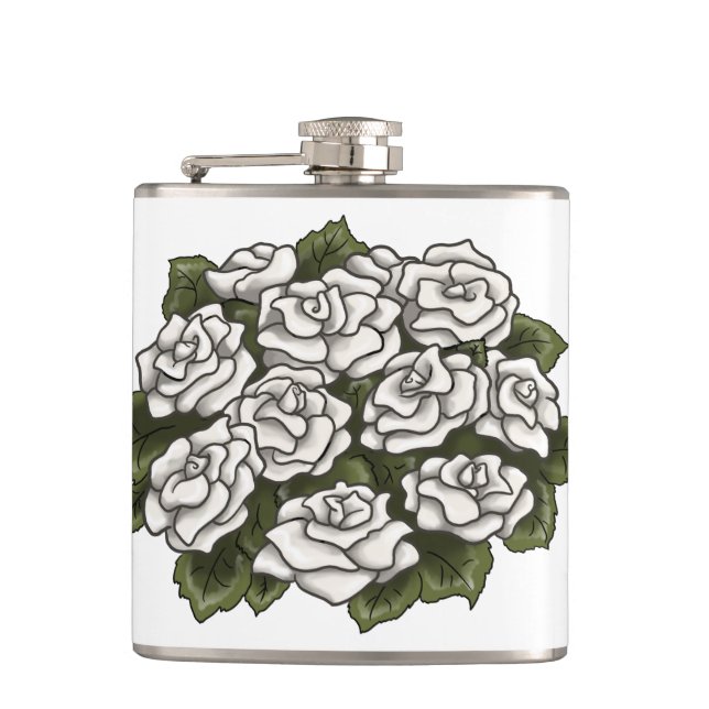 Vit ros Bouquet Fickplunta (Framsidan)