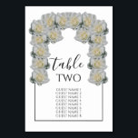 Vit ros Bröllop Guest Namn Bordsnummer<br><div class="desc">Den här designen har rustik vit ros. Vit ros kompletteras av en elegant svart klädd gräns. De vita tonerna på blommorna i ro skapar en känsla av att blommigt land har en rustik. bordsnummer-kort i elegant bröllop med modernt inslag. Det finns också möjlighet att matcha bröllopsinbjudningar och andra artiklar i...</div>