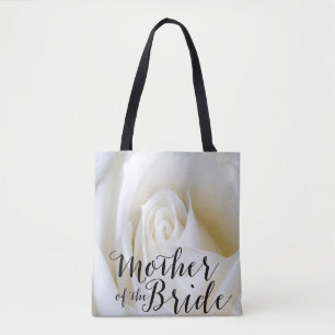 Vit ros Budens mamma Canvas Tote Bag Tygkasse