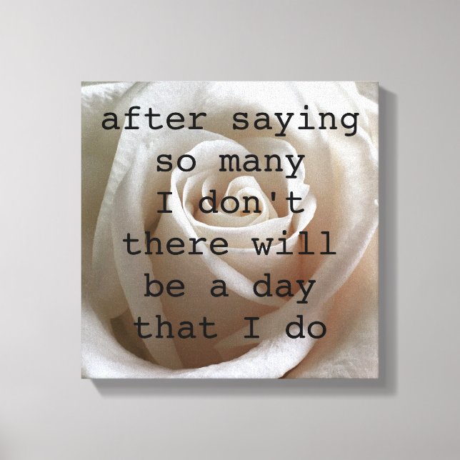 Vit ros canvastryck (Framsida)