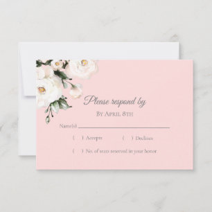Vit ros Corner Bouquet Rosa OSA Kort