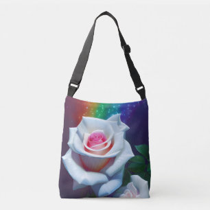 Vit ros Crossbody Bag Axelväska