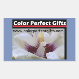 Vit ros Demonstation Rektangulärt Klistermärke