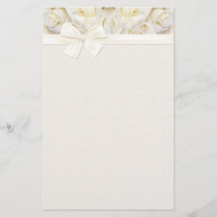 Vit ros Elegance 2 Brevpapper