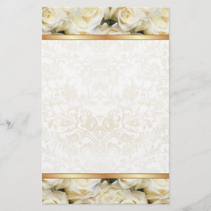 Vit ros Elegance Brevpapper