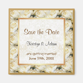 Vit ros Elegance Magnet