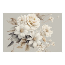 Vit Ros Elegant Blomsterbukett
