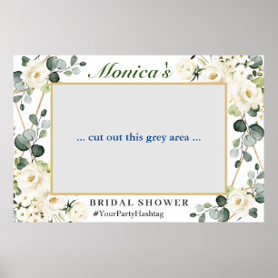 Vit ros Eucalyptus Möhippa Photo Prop Poster