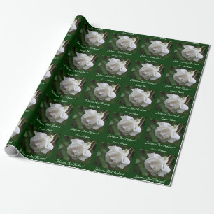 vit ros Flower Personlig Presentpapper