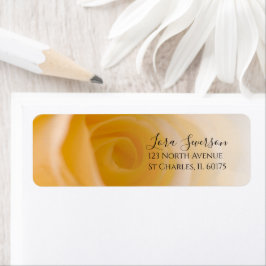 Vit ros Flower Returadress Returadress Etikett