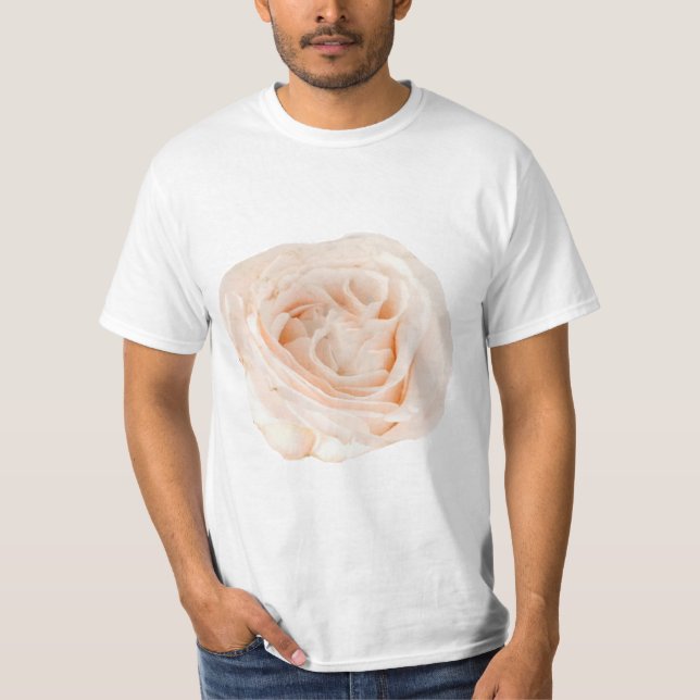 Vit ros Flower T Shirt (Framsida)