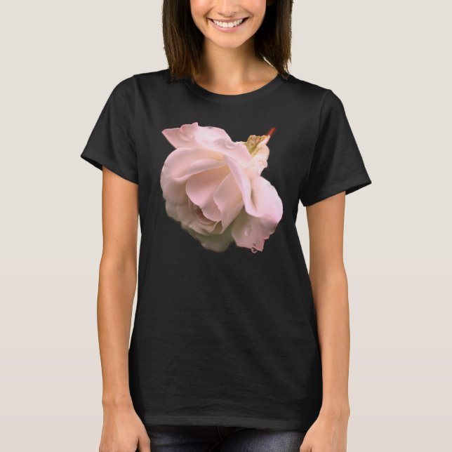 Vit ros Flower T Shirt (Framsida)