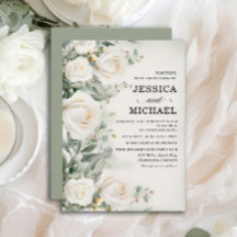 Vit ros Greenery Elegant bröllop