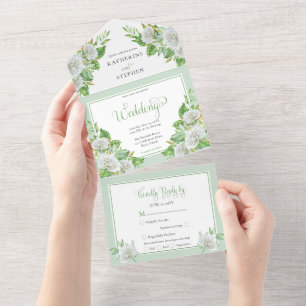 Vit ros Grey Boho Blommigt Bröllop