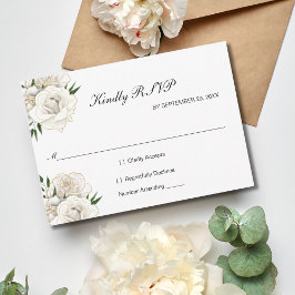 Vit ros Guld Blommigt Formell Elegant bröllop OSA