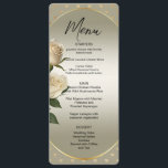 Vit ros Guld Hearts Menu Meny<br><div class="desc">Vit ros Guld Hearts Bröllop Menu</div>