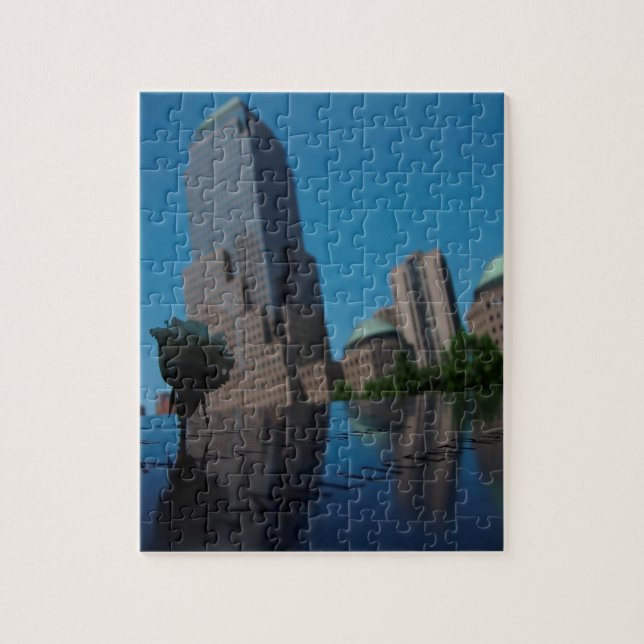 Vit ros i hågkomst pussel (Vertikal)