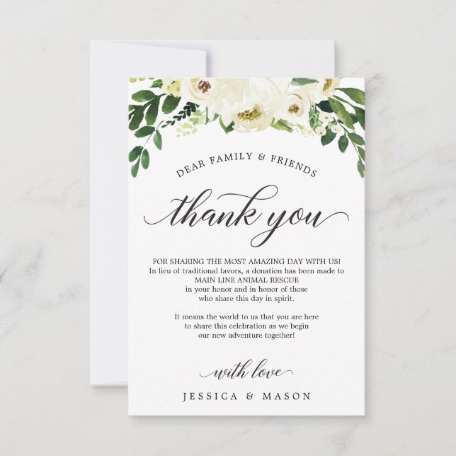 Vit ros i stället för förmånskort meddelande (Framsida)