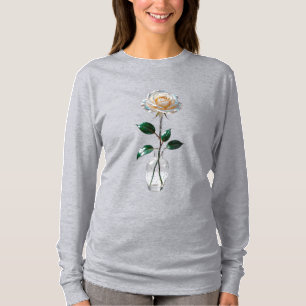 Vit ros i Vas T-Shirt