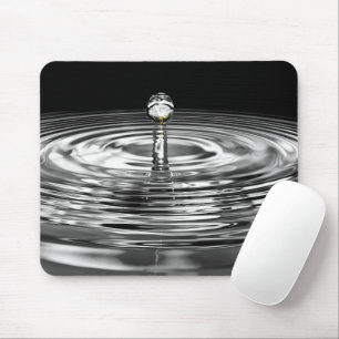 Vit ros i Vatten Droplet Musmatta