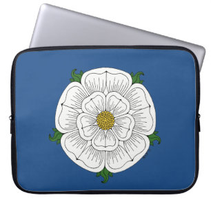 Vit ros i York Laptop Sleeve