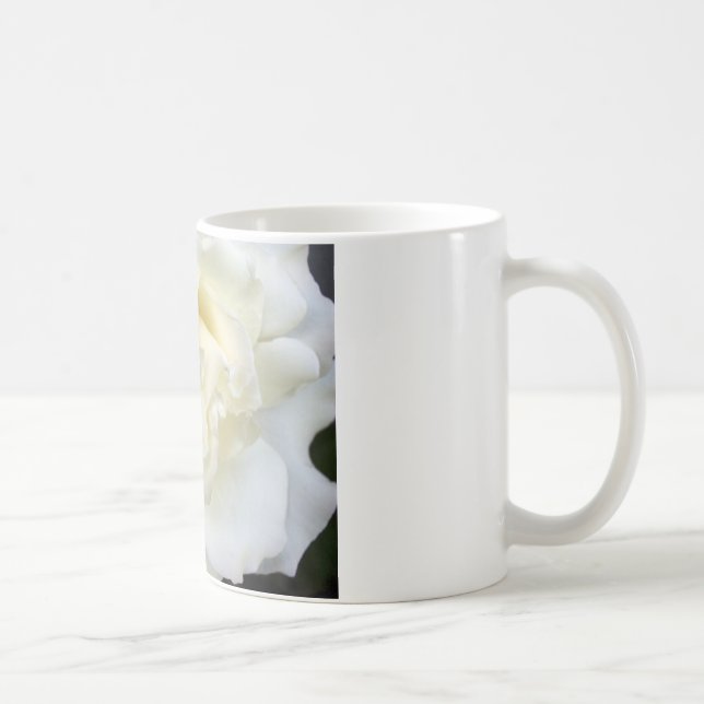 Vit ros kaffemugg (Höger)