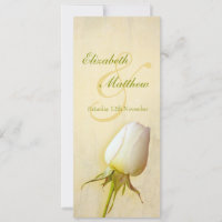 Vit ros knopp bröllopsmottagning middagsmeny