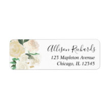 Vit ros kräm guld elegant returadress
