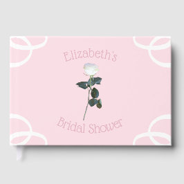 Vit Ros Kronblad Rosa Bröllopsdusch Gästböcker