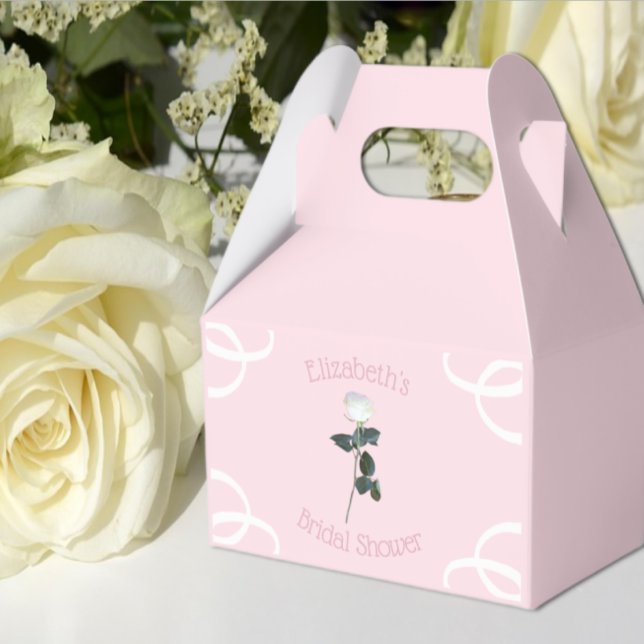 Vit Ros Kronblad Rosa Bröllopsdusch Presentaskar (Skapare uppladdad)