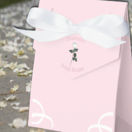 Vit Ros Kronblad Rosa Bröllopsdusch Presentaskar