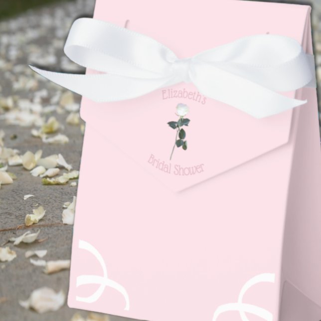Vit Ros Kronblad Rosa Bröllopsdusch Presentaskar (Skapare uppladdad)
