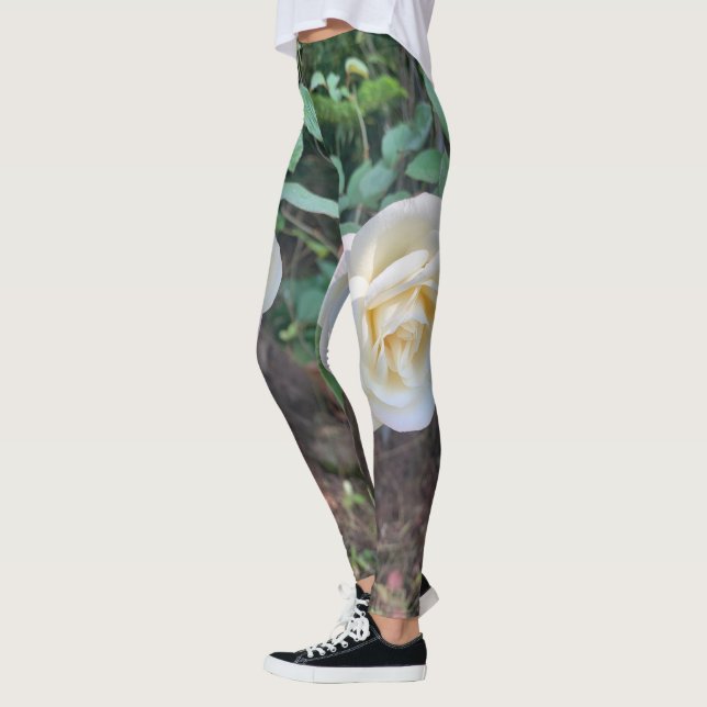 Vit ros Leggings (Vänster)