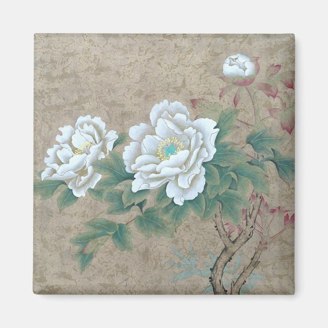 Vit ros magnet (Framsidan)