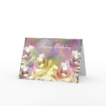 Vit ros med pastelleffekter