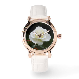 Vit ros mode armbandsur