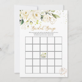 Vit ros Möhippa Bingo/Vem känner till bästa Bride Inbjudningar