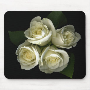 Vit ros Mousepad Musmatta
