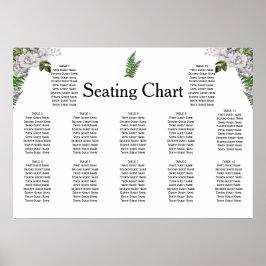 Vit ros och Ferns bröllopsmöte Poster