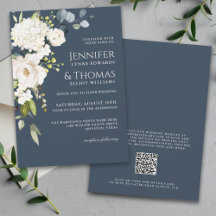 Vit ros och Hydrangeas Elegant Blommigt Bröllop