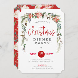 Vit ros och jul-hollådsmiddagen Inbjudan