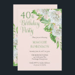 Vit ros | Orkidéer 40:e Bröllop-Födelsedagsfesten Inbjudningar<br><div class="desc">Firar din 40:e "Födelsedagsfest" med elegant vit ros och orkidéer med den här kaskaddesignen av blommigten med ett subtle sage grönt script och serif text. Sammansatt design efter Helgdag Hearts-design (reserverade höger). Skripttext kan inte redigeras utom av konstruktören. Om du har några frågor eller behöver hjälp med designen kan du...</div>
